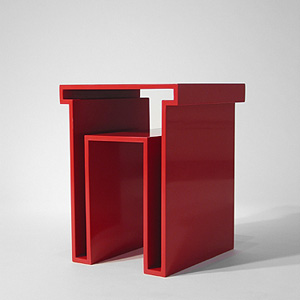 Designfenzider, Ron Gilad, Void / Red Corian.